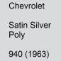 Preview: Chevrolet, Satin Silver Poly, 940 (1963).